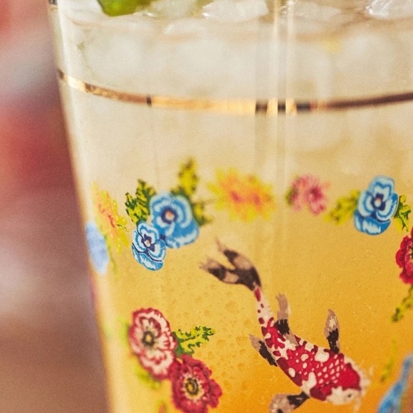 NWT Anthropologie Lou Rota Mother Nature Juice Glass Koi - Picture 2 of 2